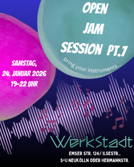Flyer Jam Session 7 WerkStadt-Logo